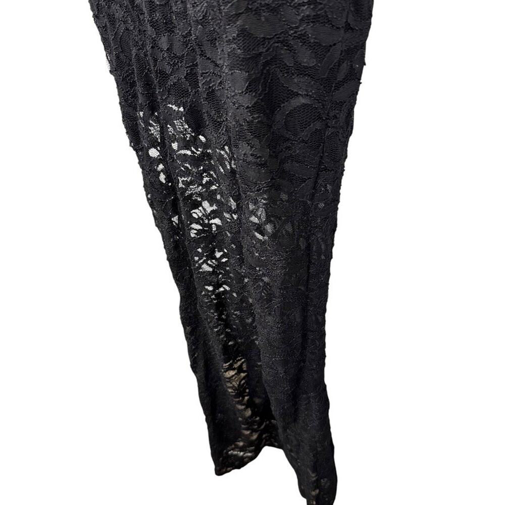Morgan & Co All Lace Sheer Fit & Flare Mermaid Prom Formal Evening Dress 5 / 6 - Picture 8 of 16